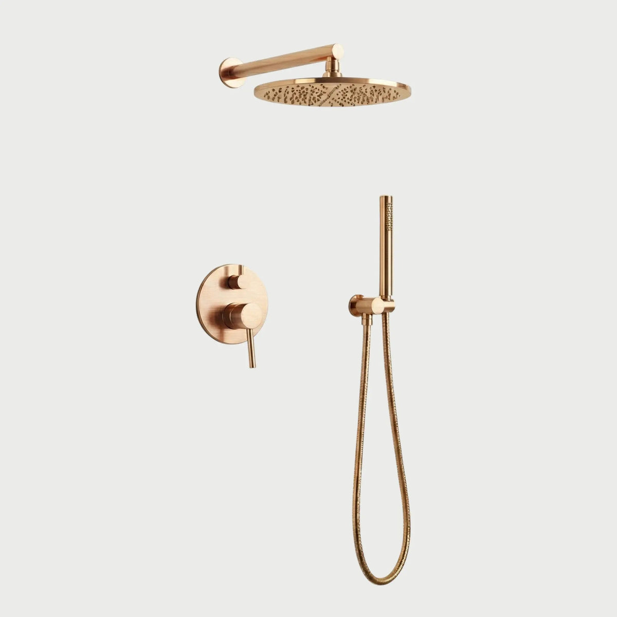 Kit de Douche Thermostatique encastré or rose poli