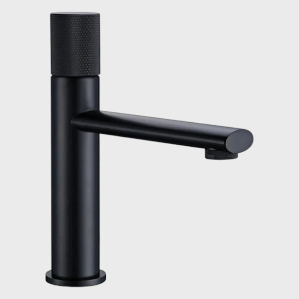 Mitigeur de lavabo moleté noir