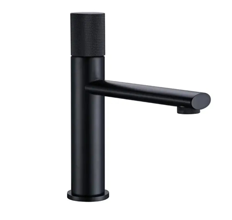 Mitigeur de lavabo moleté noir