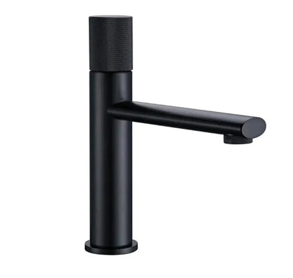 Mitigeur de lavabo moleté noir