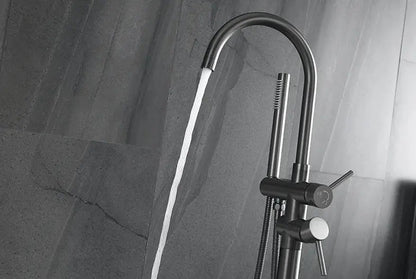 Mitigeur de baignoire sur pied anthracite