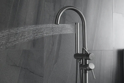 Mitigeur de baignoire sur pied anthracite