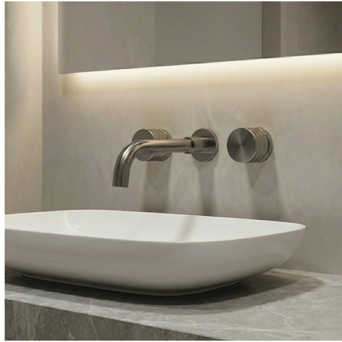 Mitigeur de lavabo encastré anthracite