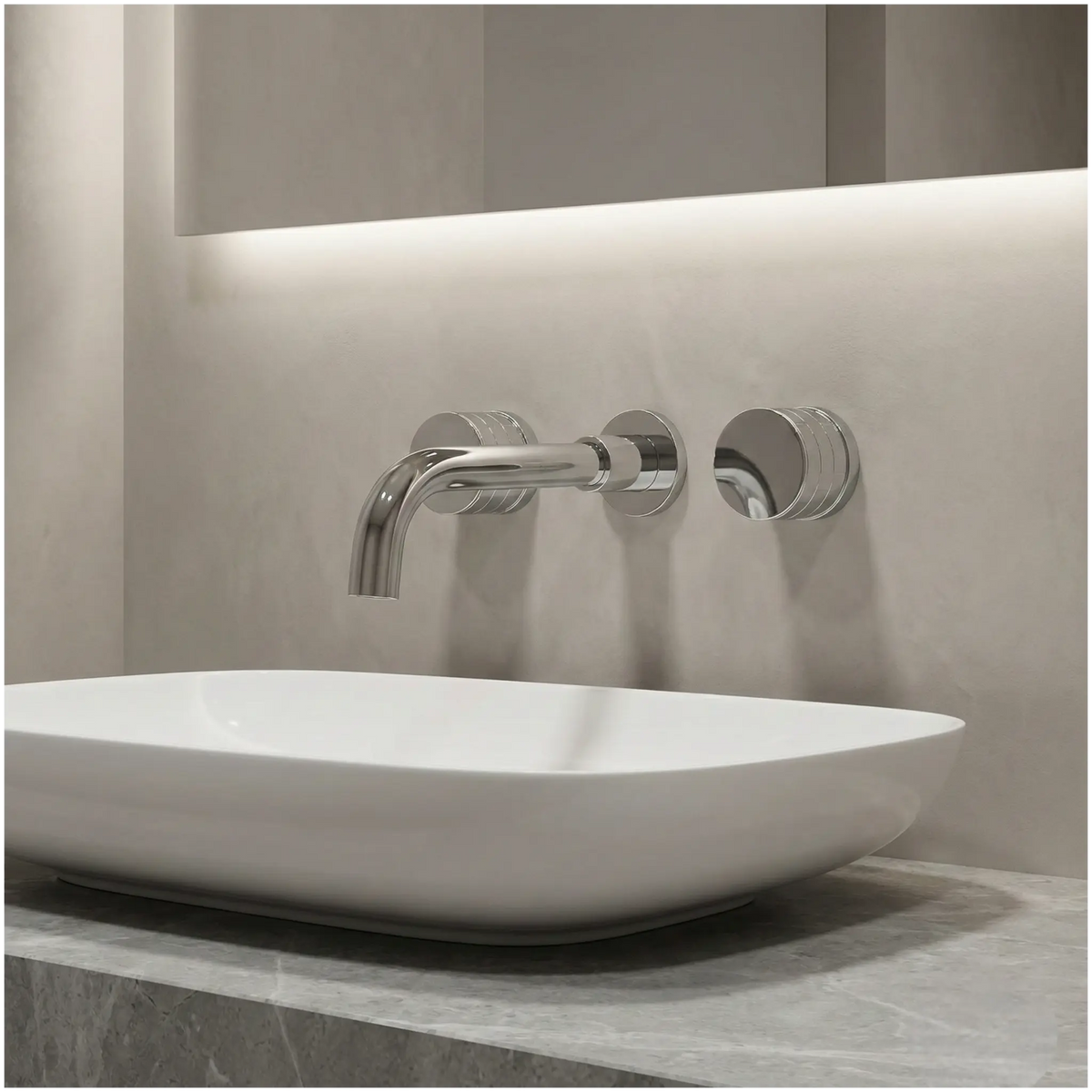Mitigeur de lavabo encastré chrome