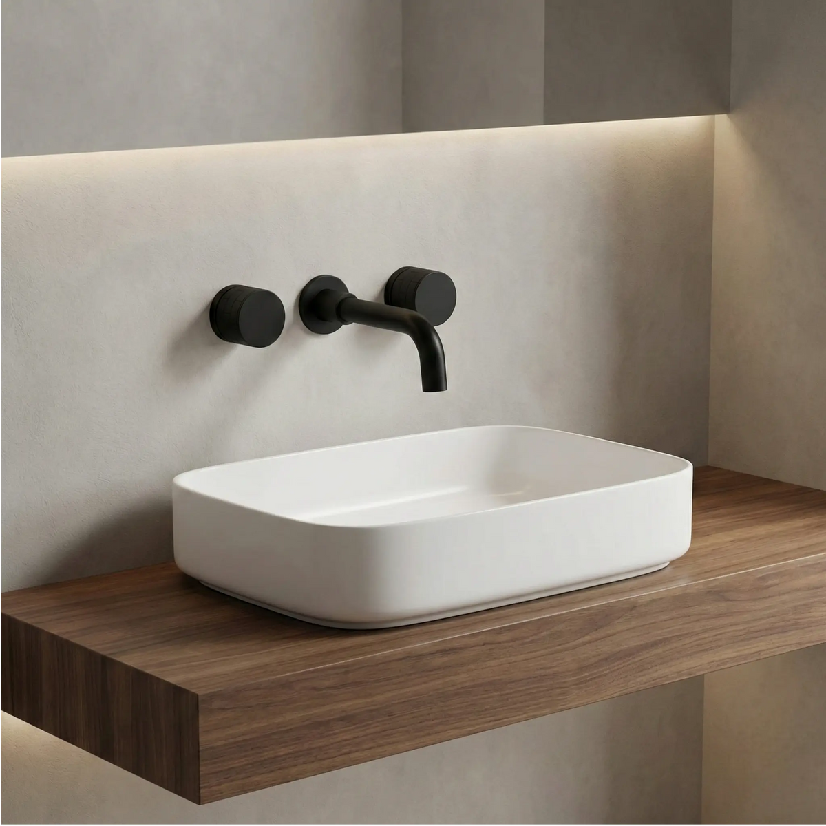 Mitigeur de lavabo encastré noir