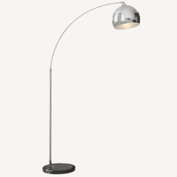 Lampadaire arc en métal chromé ARCUS