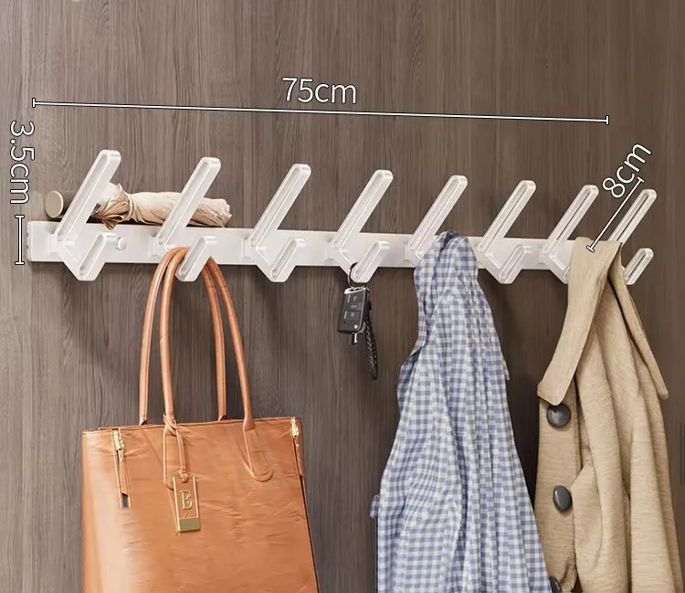 Porte-manteau mural en métal aluminium - Design moderne, 4-5-6 crochets