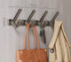 Porte-manteau mural en métal aluminium - Design moderne, 4-5-6 crochets