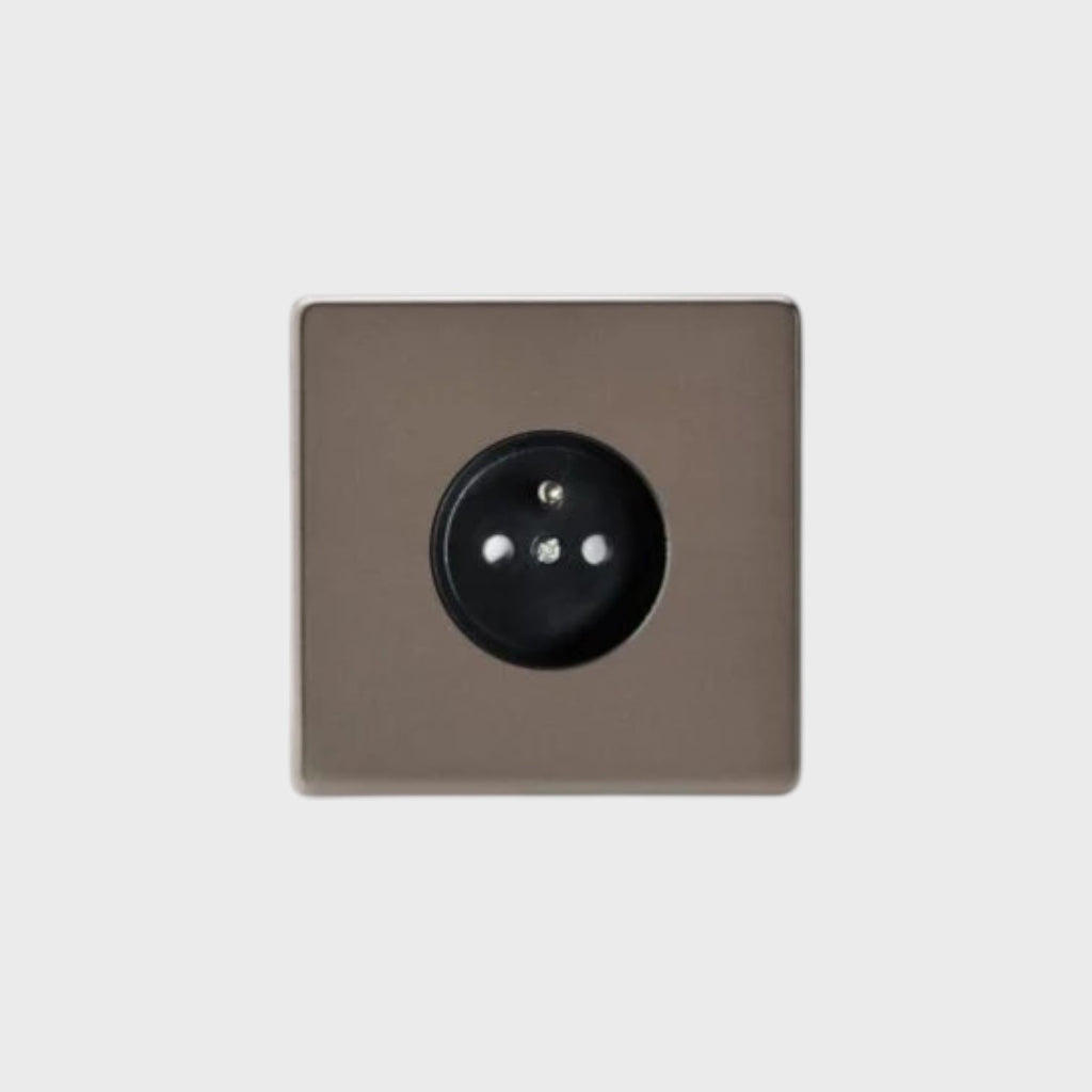 prise de courant simple bronze