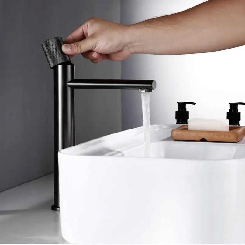 Mitigeur de lavabo haut anthracite