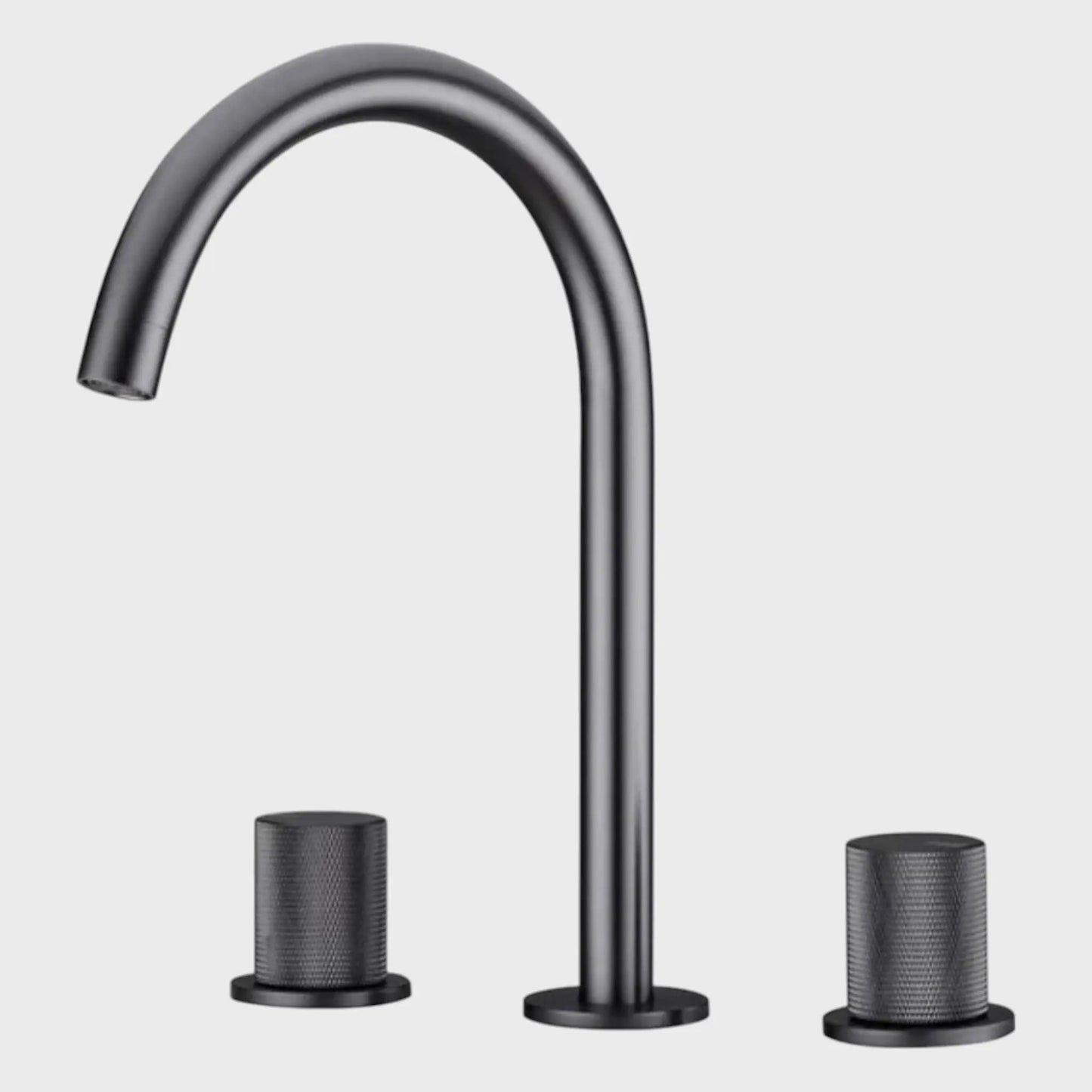 Robinet mélangeur de lavabo sur plan anthracite