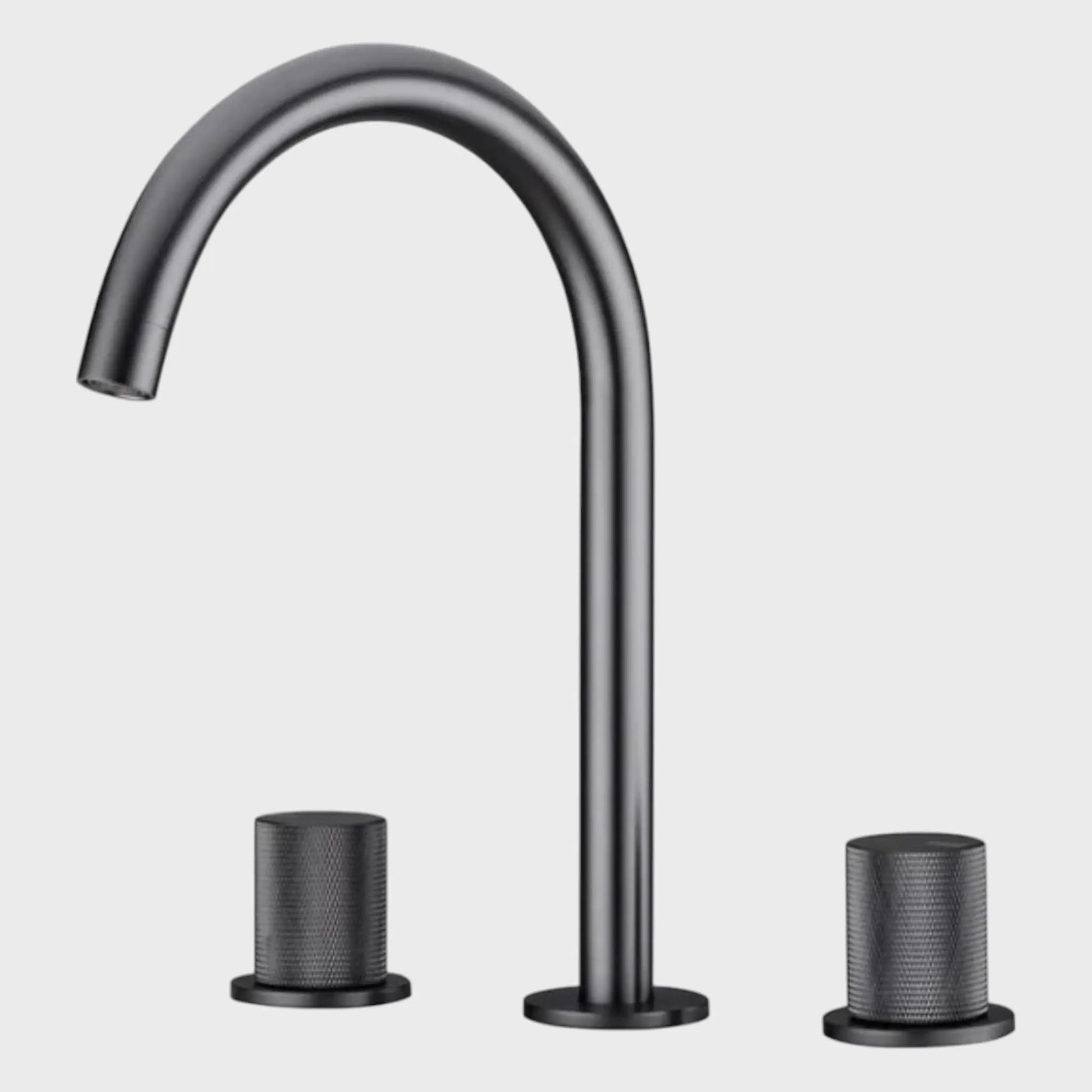 Robinet mélangeur de lavabo sur plan anthracite