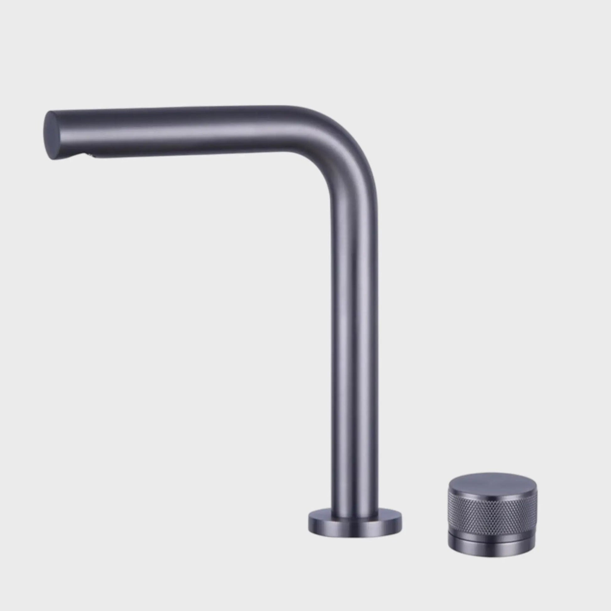 Robinet de lavabo sur plan anthracite