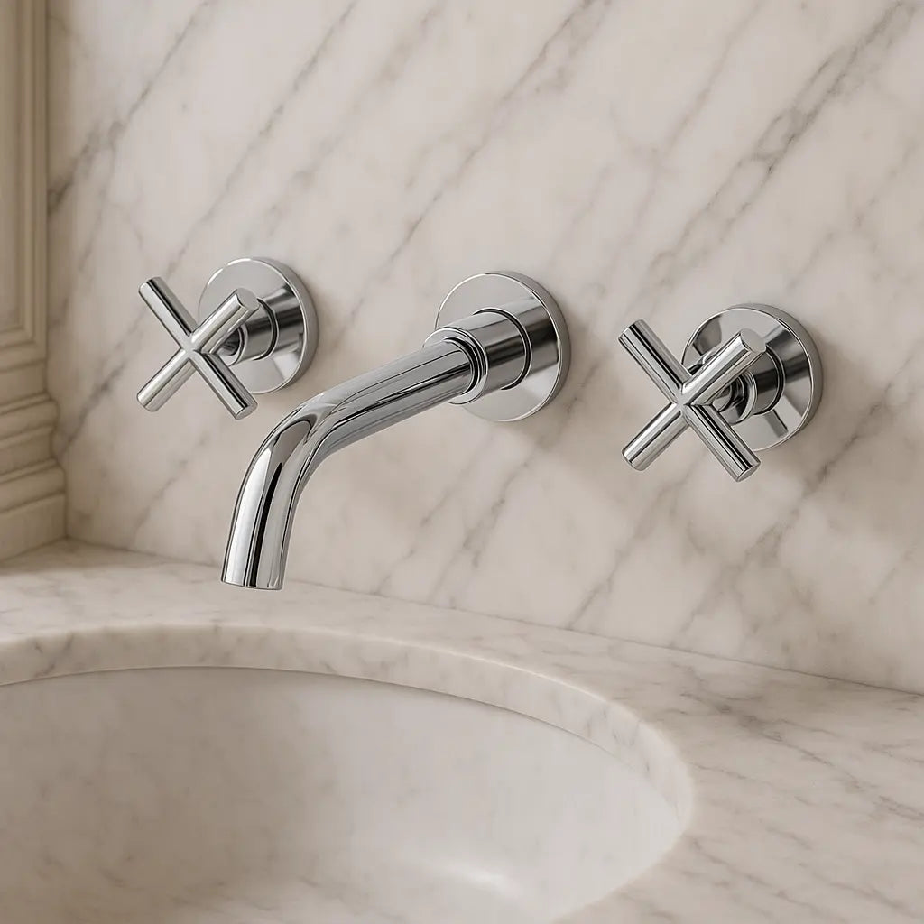 Robinet de lavabo encastré chrome