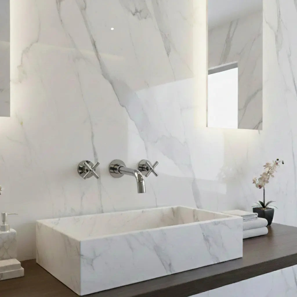 Robinet de lavabo encastré chrome
