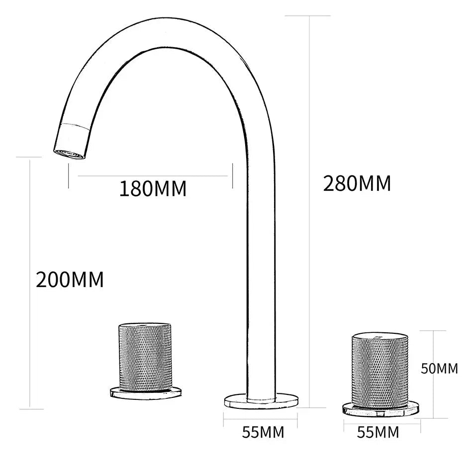 Robinet mélangeur de lavabo sur plan chrome