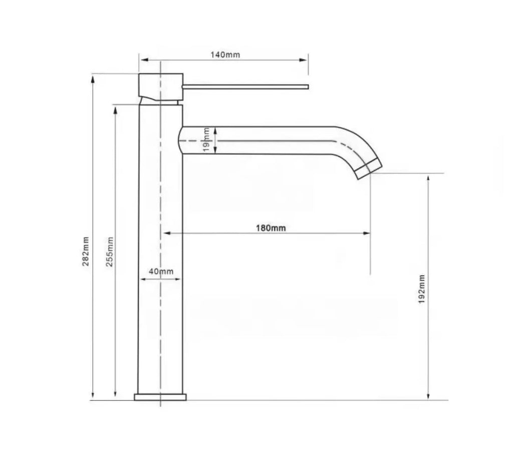 Mitigeur de lavabo haut inox