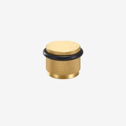 Butée de porte moletée en laiton réglable en hauteur - 4 finitions