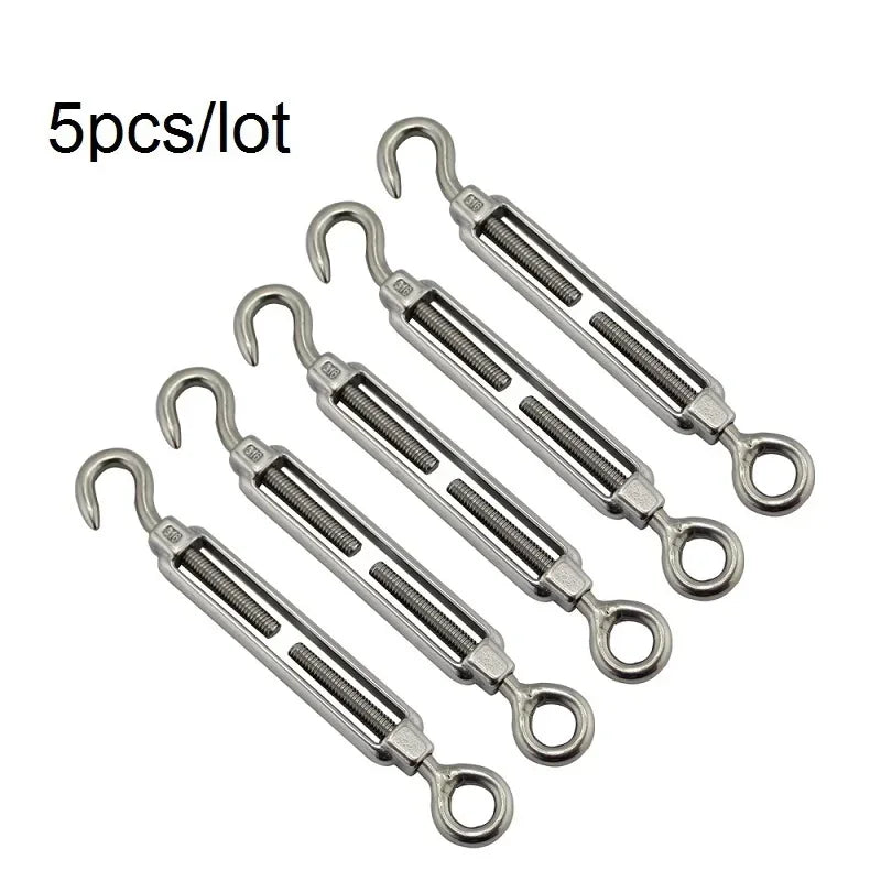 Spannschloss Edelstahl 304 – 5er-Set – Alle Endanschlüsse