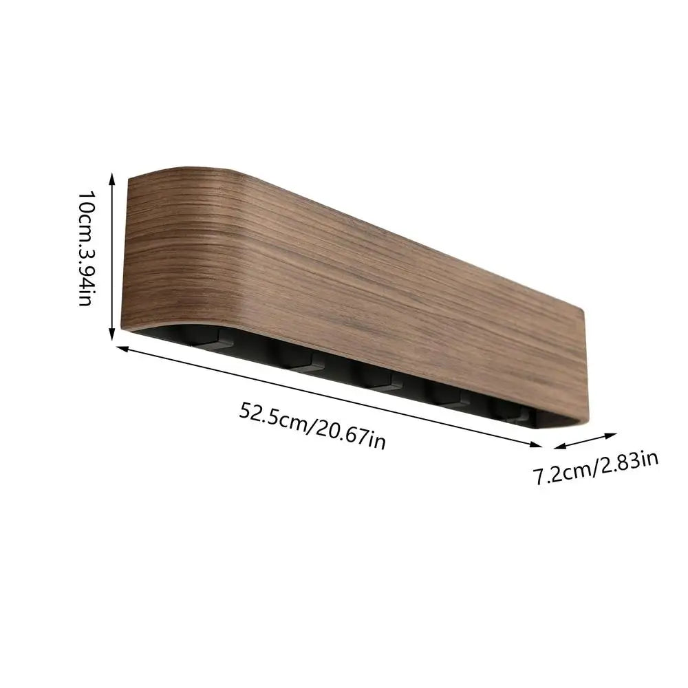 Porte-manteau mural crochets bois