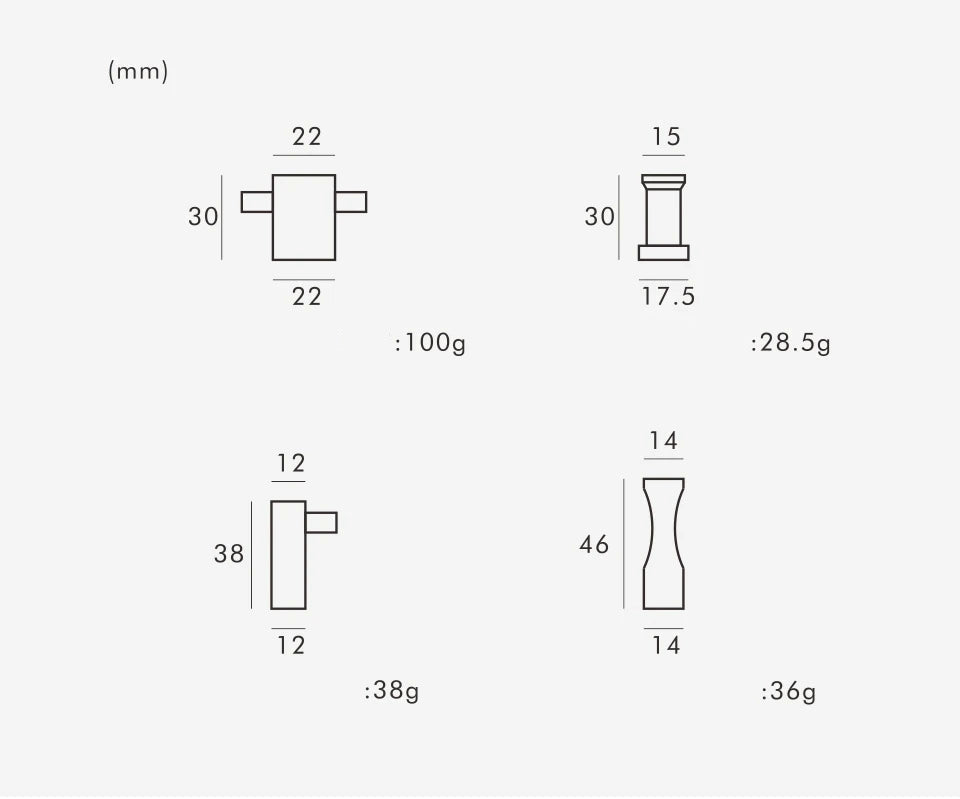 Wandhaken aus gebürstetem Messing - 4 originelle Designs