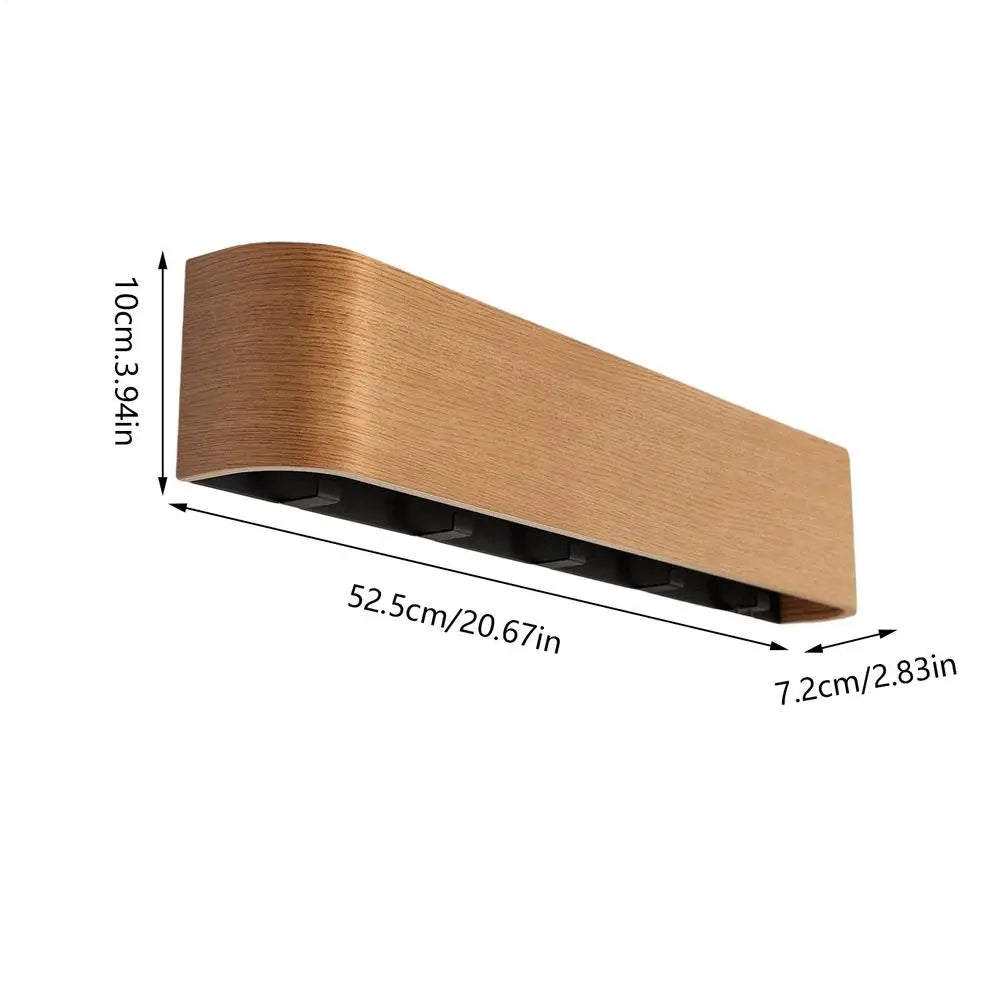 Porte-manteau mural crochets bois