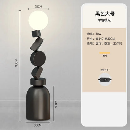 Lampadaire design rond en verre VITREA