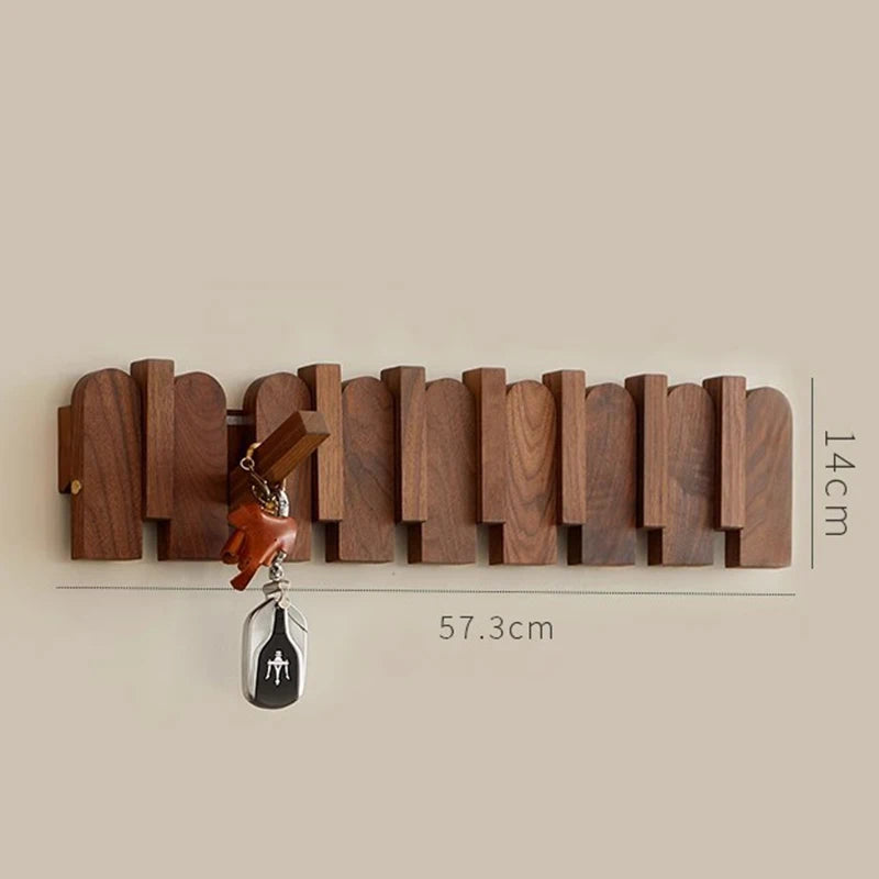 porte-manteau bois mural esthétique nordique : Style nordique et rangement élégant