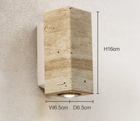 WABURA - Applique Murale en Travertine, Esprit Wabi-Sabi