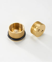 Butée de porte moletée en laiton réglable en hauteur - 4 finitions