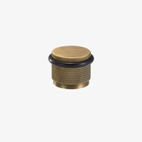 Butée de porte moletée en laiton réglable en hauteur - 4 finitions