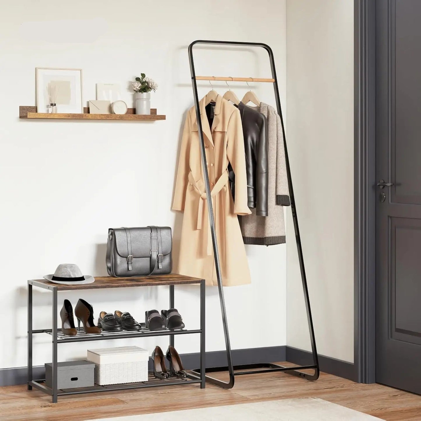 porte-manteau métal gain place entrée