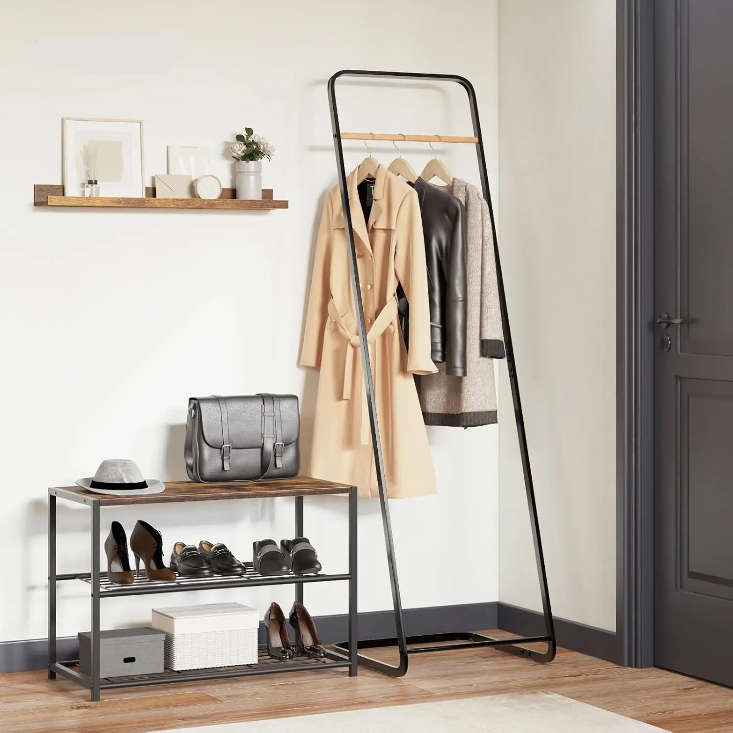 porte-manteau métal gain place entrée