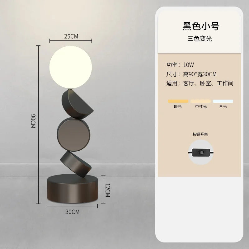 Lampadaire design rond en verre VITREA