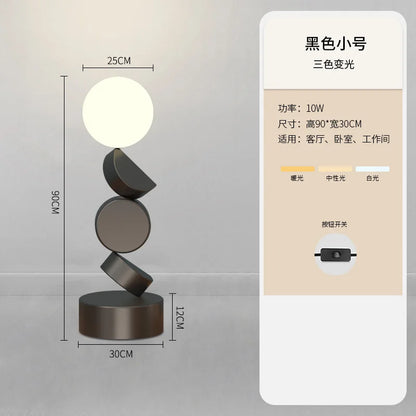 Lampadaire design rond en verre VITREA