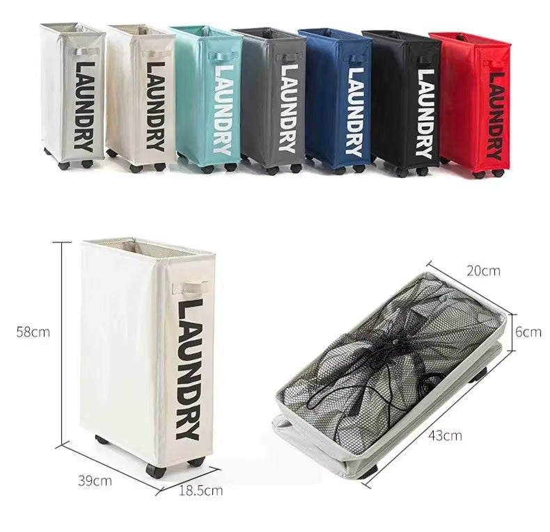 panier à linge a roulettes pliable - Pratique et efficace pour ranger votre linge