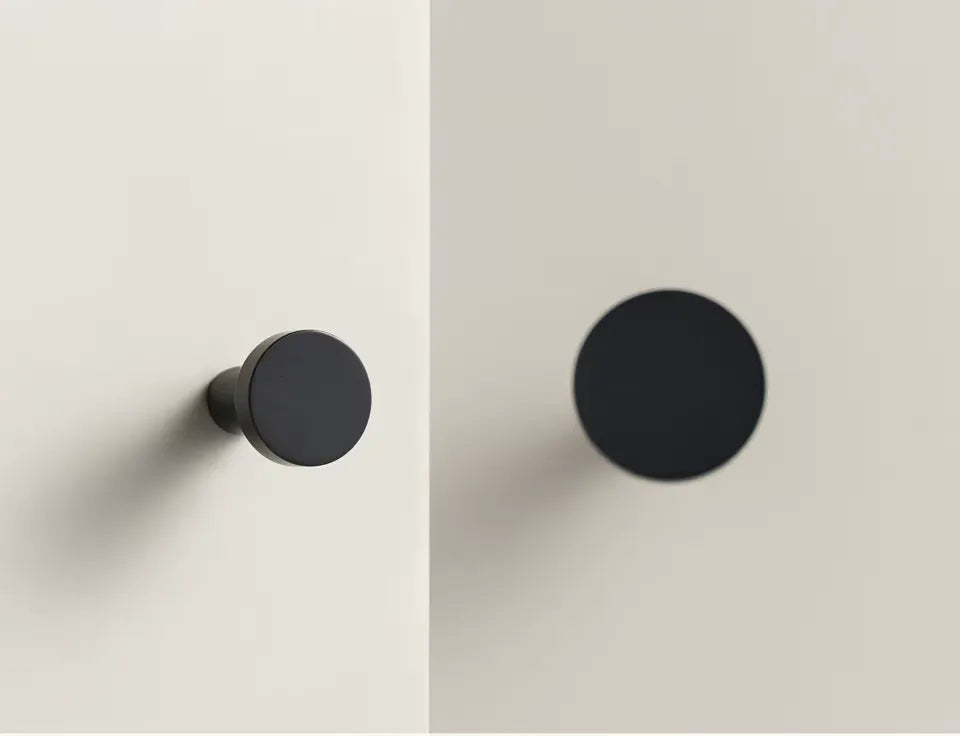 Wandhaken aus massivem Messing - 5 Oberflächen, 20 mm oder 32 mm