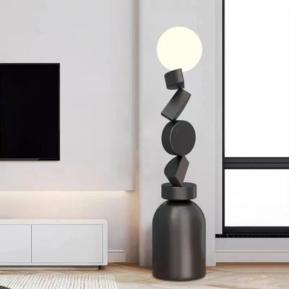 Lampadaire design rond en verre VITREA