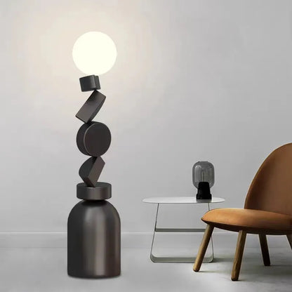 Lampadaire design rond en verre VITREA