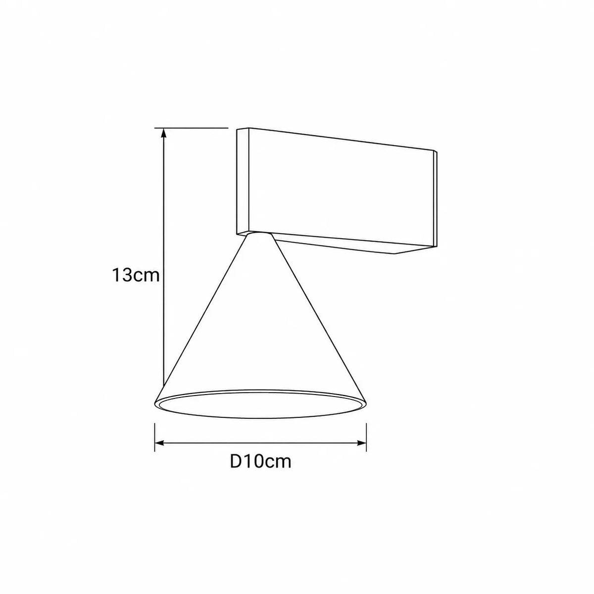 VERTICE - Applique Murale Conique, Design Minimaliste Italien