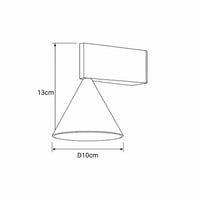 VERTICE - Applique Murale Conique, Design Minimaliste Italien