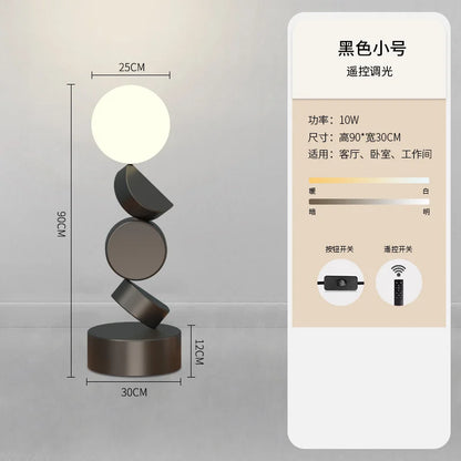 Lampadaire design rond en verre VITREA