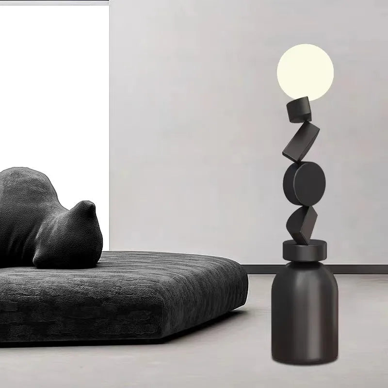 Lampadaire design rond en verre VITREA