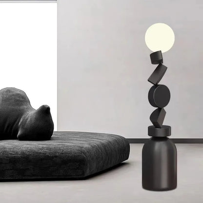 Lampadaire design rond en verre VITREA