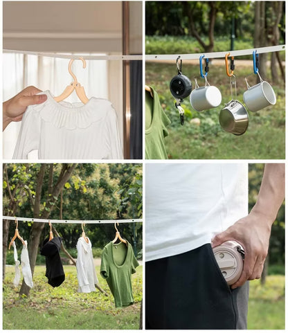 Corde à linge camping – portable, antidérapante et légère