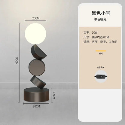 Lampadaire design rond en verre VITREA