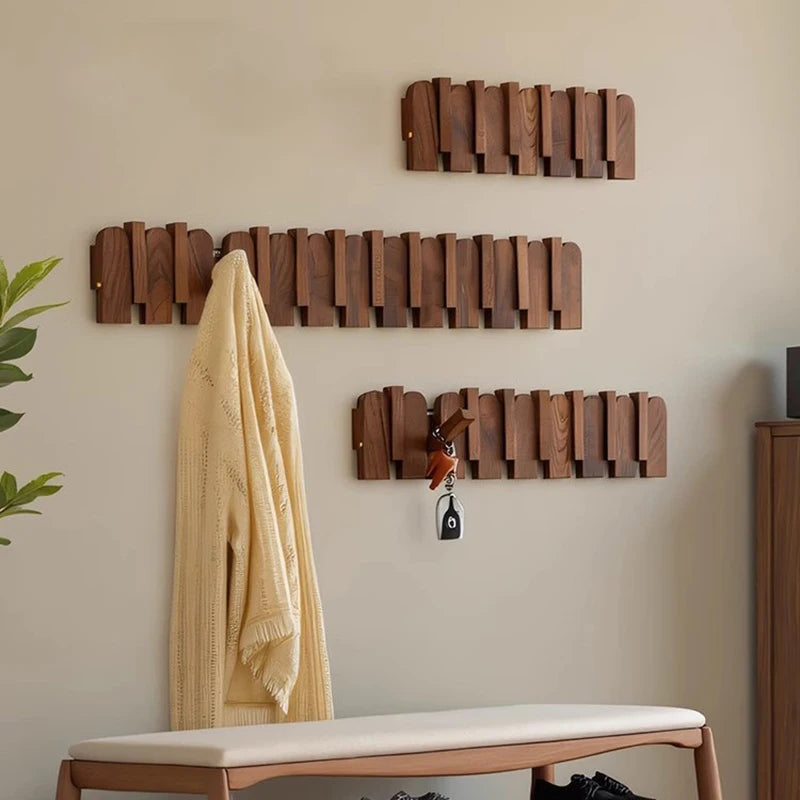 porte-manteau bois mural esthétique nordique