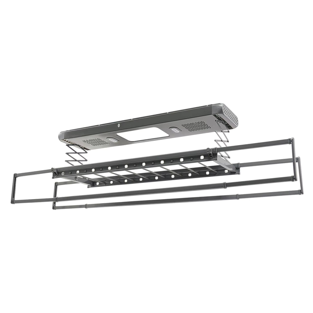 Séchoir plafond électrique avec télécommande, LED et ventilation