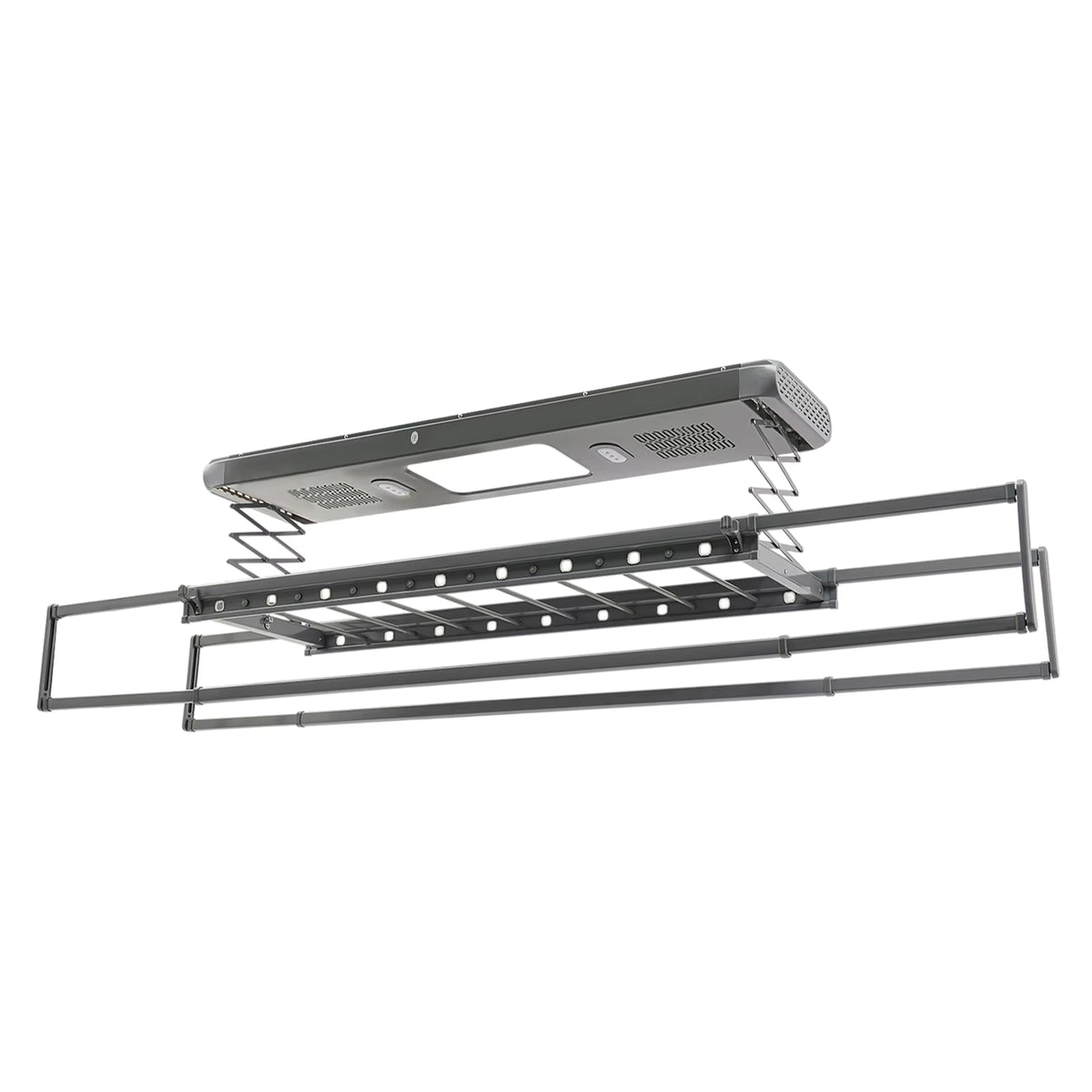 Séchoir plafond électrique avec télécommande, LED et ventilation