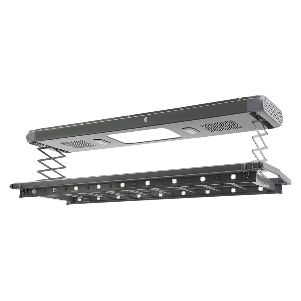 Séchoir plafond électrique avec télécommande, LED et ventilation